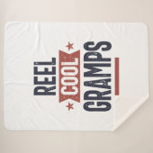 Reel Cool Gramps | vader opa Gift Sherpa Deken (Voorkant (horizontaal))