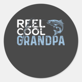 Reel Cool Grandpa Ronde Sticker