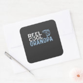 Reel Cool Grandpa Vierkante Sticker (Envelop)