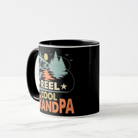 Reel Cool Grandpa Vist Lover vaders vader Mok (Voorkant links)