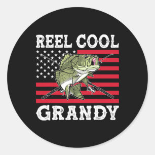 Reel Cool Grandy 4 juli Amerikaanse vlag Patriot Ronde Sticker