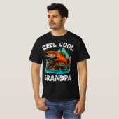Reel Cool Opa Mannen Grappig Vist T-shirt (Voorkant volledig)