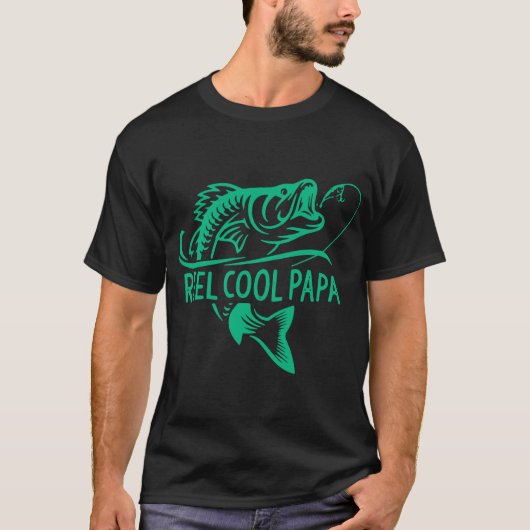 Reel Cool Papa Best Fisherman Dad T-shirt (Voorkant)