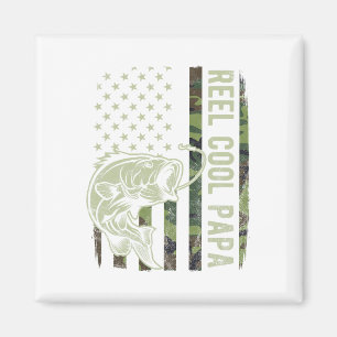 Reel Cool Papa Camouflage Amerikaanse Vlag Vaderda Magneet