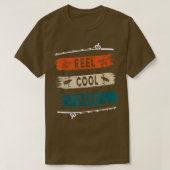 Reel Cool Papa Fisherman Funny Vist T-shirt (Design voorkant)