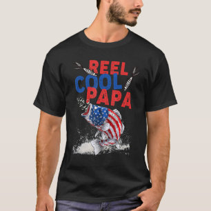 Reel Cool Papa Fishing Dad Presents Father's Day T-shirt