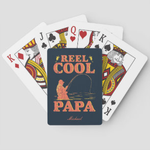 Reel Cool Papa Funny Vissen Vaderdag Pokerkaarten