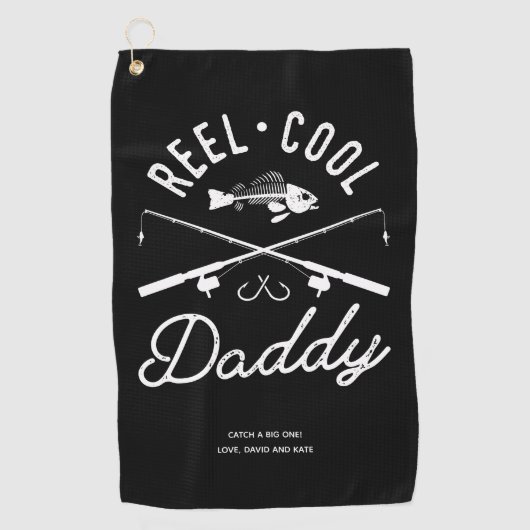 Reel Cool papa serviette de pêche personnalisée (Devant)