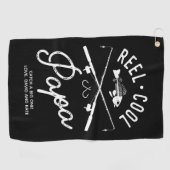 Reel Cool Papa Serviette de pêche personnalisée (Horizontal)
