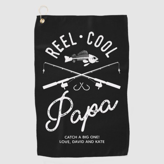 Reel Cool Papa Serviette de pêche personnalisée (Devant)