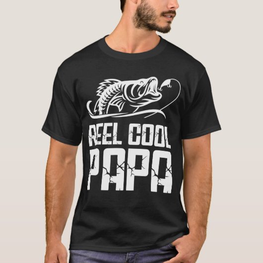 Reel Cool Papa Shirt Vissen Vaderdag (Voorkant)