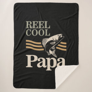 Reel Cool Papa - vader en grootvader Gifts Sherpa Deken