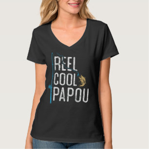 Reel Cool Papou grappig vissen staaf geschenken v T-shirt