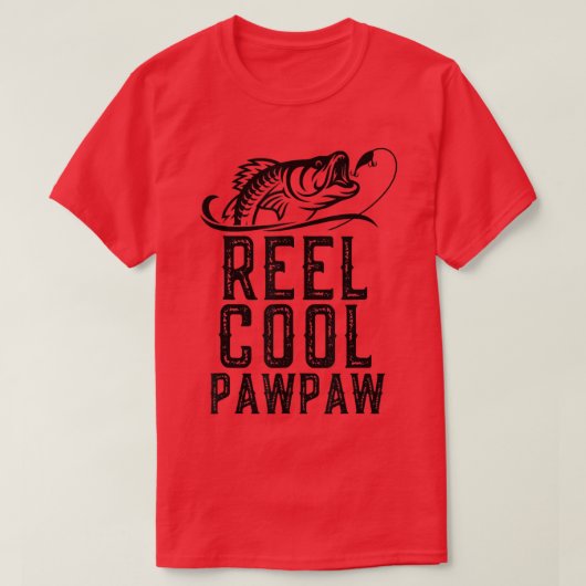 Reel Cool Paw Vist Gifts Grandpa Funny T-shirt (Design voorkant)