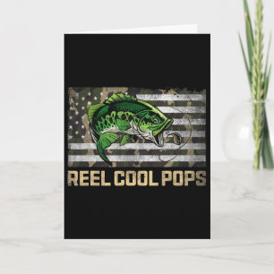 Reel Cool Pops Vissen Camo Vlag Vaderdag Visser Qu Kaart