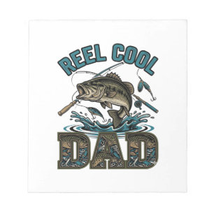 Reel Cool Vader Bassvissen Vintage Vector Design_1 Notitieblok