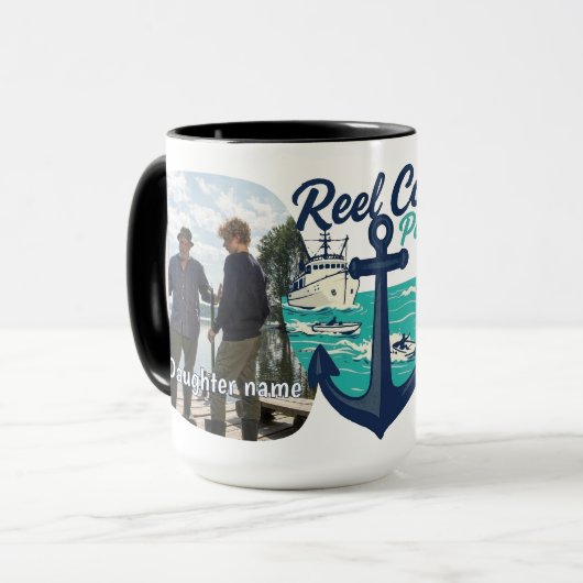 Reel Coole Papa - Scheeps- en diepzeevisserij ontw Mok (Voorkant links)