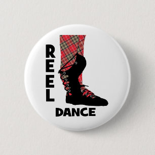 Reel Dance Scottish Country Dance Thance Ronde Button 5,7 Cm
