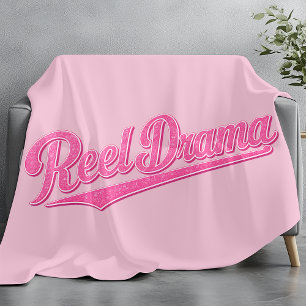 Reel Drama Pop Roze Meiden Die Vissen Grappig Viss Fleece Deken