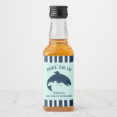 Reel ’em in Gevist vrijgezellenfeest nautische gun Likeurfles Etiket (Voorkant)