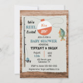 Reel Excité Fishing Boy Baby shower Invitation (Devant)