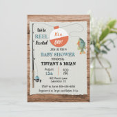 Reel Excité Fishing Boy Baby shower Invitation (Debout devant)