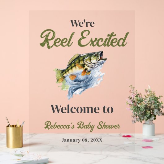 Reel Excité Poisson Baby shower Accueil (Mariage)