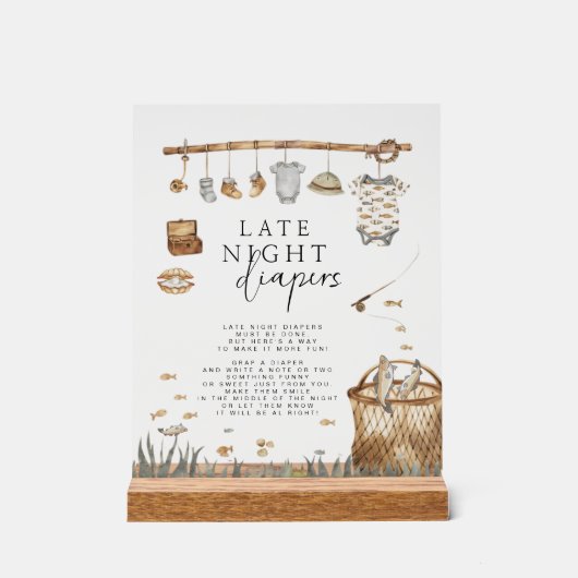 Reel Fun Fishing Late Night Diapers Panneau rustiq (Recto)