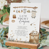 Reel Fun Fishing Late Night Diapers Panneau rustiq