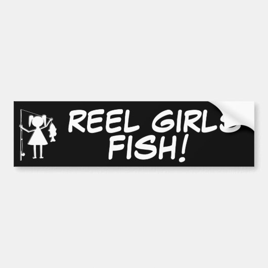 REEL GIRLS VIS! BUMPERSTICKER (Voorkant)