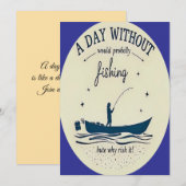 "Reel in the Fun: Save the Date Invitation Kaart (Voorkant / Achterkant)