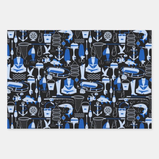 Reel Mannen Fisherman Collectie Inpakpapier Vel (Voorkant)