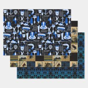 Reel Mannen Fisherman Collectie Inpakpapier Vel