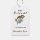 Reel Opgewonden Big Fish Fisherman Baby shower Cadeaulabel (Voorkant)
