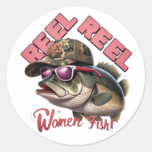 Reel Reel Vrouwen Vis Ronde Sticker