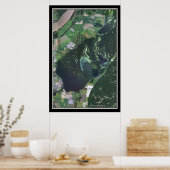 Reelfoot Lake Tennessee Satellite Poster Map (Keuken)