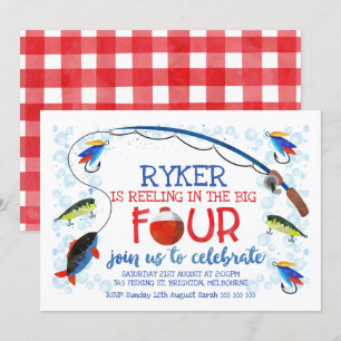 Reeling In The Big four anniversaire invitation