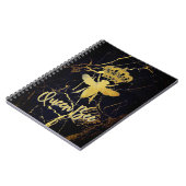 REEN BEE Black Marble Spiral Carnet Journal (Côté gauche)