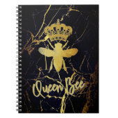 REEN BEE Black Marble Spiral Carnet Journal (Devant)