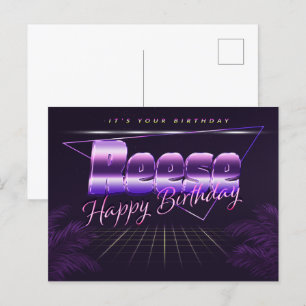 Reese Prénom Anniversaire de la carte postale