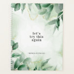 Réessayons ceci | Monogramme en marbre vert<br><div class="desc">Avec une belle aquarelle feuillage sur l'or et le marbre vert arrière - plan avec votre choix de personnalisation. Fait le grand cadeau pour les hommes, les femmes, les ados ou les enfants occupés. Ajoutez votre libellé personnalisé à cette conception à l'aide des cases "Modifier ce modèle de conception" situées...</div>