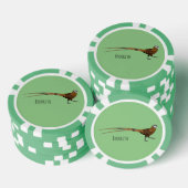 Reeves's fazant bird cartoon illustratie poker chips (Opstapeling)