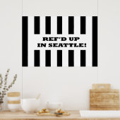 Ref. in Seattle met vervangende referenten Poster (Keuken)