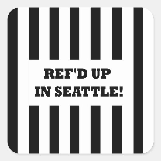 Ref. in Seattle met vervangende referenten Vierkante Sticker (Voorkant)