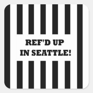 Ref. in Seattle met vervangende referenten Vierkante Sticker