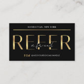 Refer A Friend Modern Black & Gold Logo Salon Spa Aanbevelingskaartje (Voorkant)