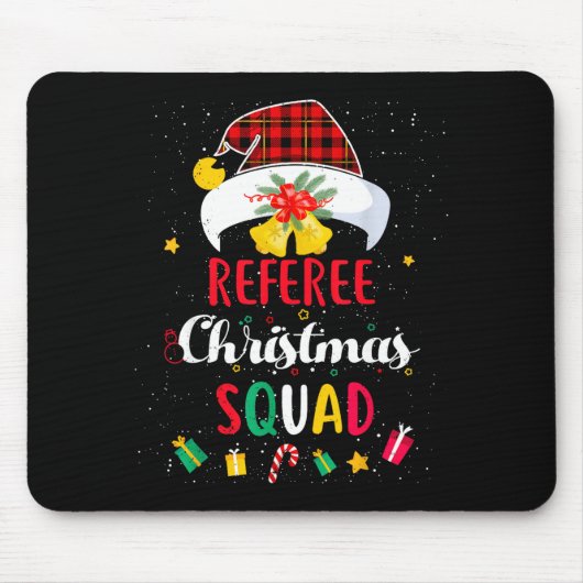 Referee Christmas Squad Santa Hat Umre Match Muismat (Voorkant)