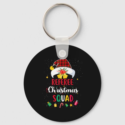 Referee Christmas Squad Santa Hat Umre Match  Sleutelhanger (Voorkant)
