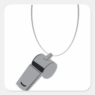 Referee Klokje Vierkante Sticker