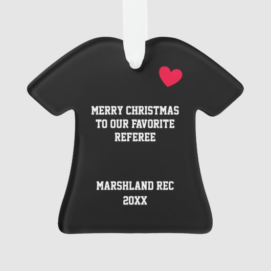Referee Personalized Ornament (achterkant)